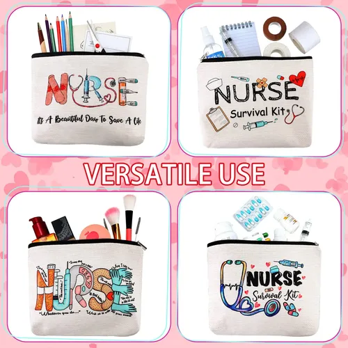 Bolsas De Maquillaje De Enfermera Pinkunn, Regalos De Lactan
