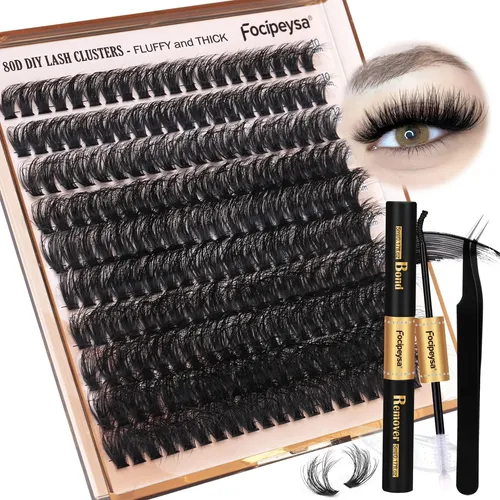 Kit De Extensión De Pestañas Focipeysa 200 Pestañas Postizas