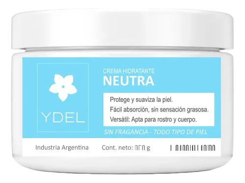 Crema Hidratante YDEL NEUTRA Sin Fragancia para Rostro y Cuerpo, 250 mL