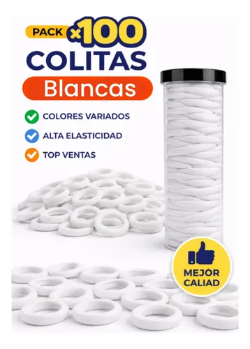 Colitas Para Pelo X100 Lycra Elásticas Pack Gomitas Cabello