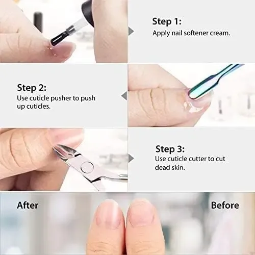 Cortauñas De Colores Con Herramienta Para Empujar Uñas