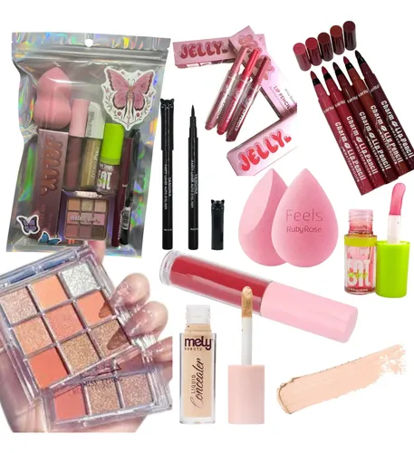 Set Combo De Maquillaje Para Niñas Kawaii Labiales Gloss