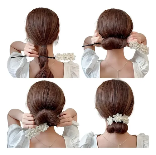 Broche Hebilla Para El Pelo Moño Floral Mujer Estilo Japones