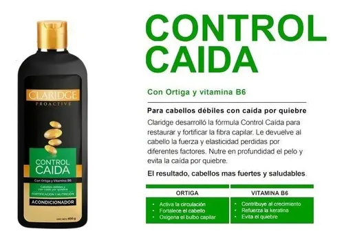 Acondic. Claridge Proactive Control Caída X 400ml Con Ortiga