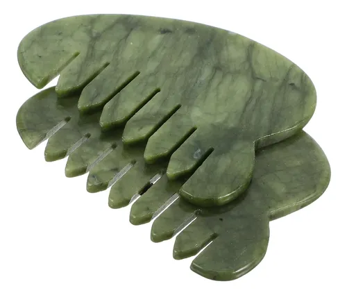 2 Cepillos Gua Sha Piedras Masaje Para Cabello Jade N