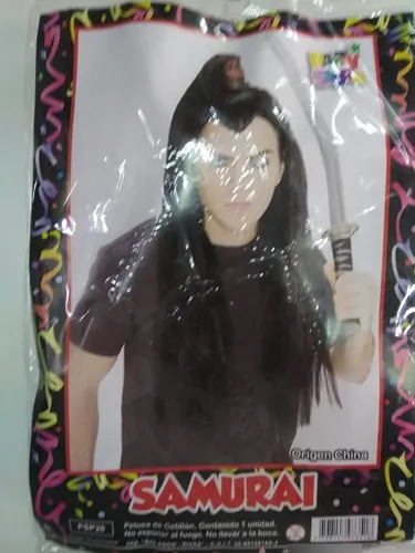 Peluca Samurai Chino Japones Cotillon Disfraz Halloween