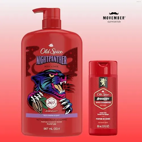 Old Spice Jabon Corporal Limpiador Hombres Night Panther 3x