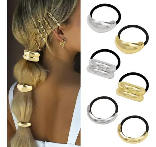 Adorno Para El Cabello. 6 Cintas Elásticas Para El Pelo Con