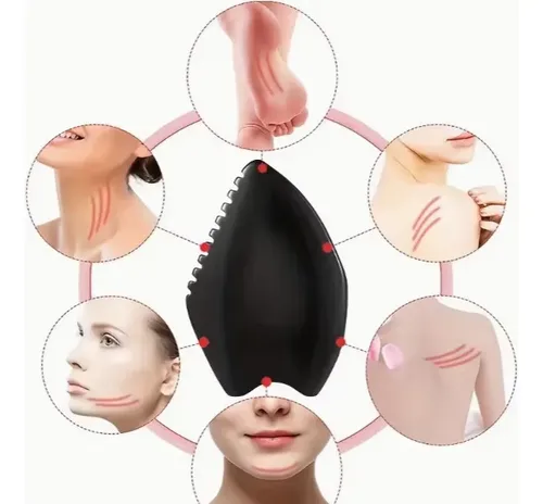Juego De Tablas Black Jade Gua Sha Con Bolsa De