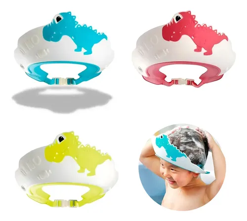 Gorro Sombrero De Baño Ducha Bebés Niños Visera Dinosaurio