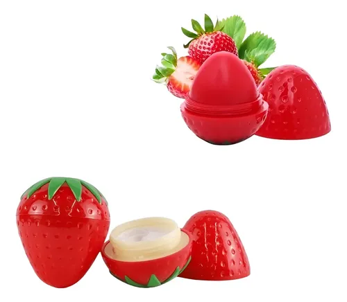 – Crema Y Bálsamo Hidratante Con Forma De Fresa. )