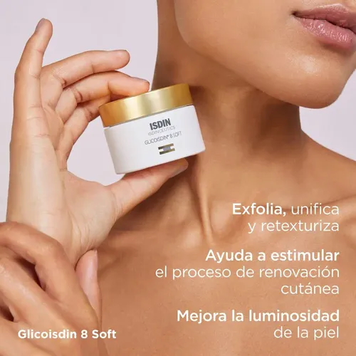 Crema Isdinceutics Glicoisdin 8% Soft Para Todo Tipo De Piel De 50ml/50g