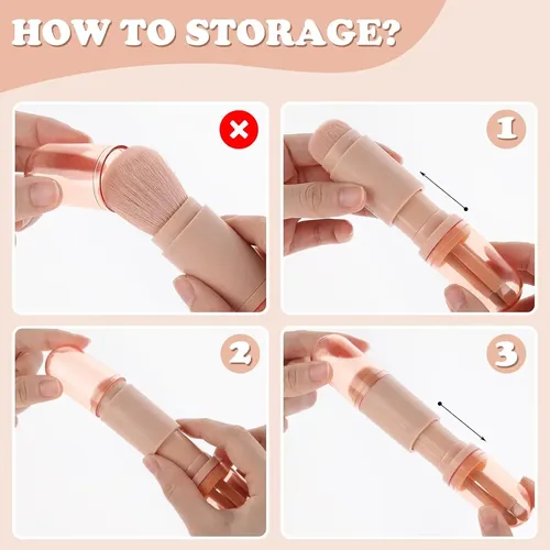 Set De Brochas De Maquillaje De Viaje 4 En 1 Mini Lindas