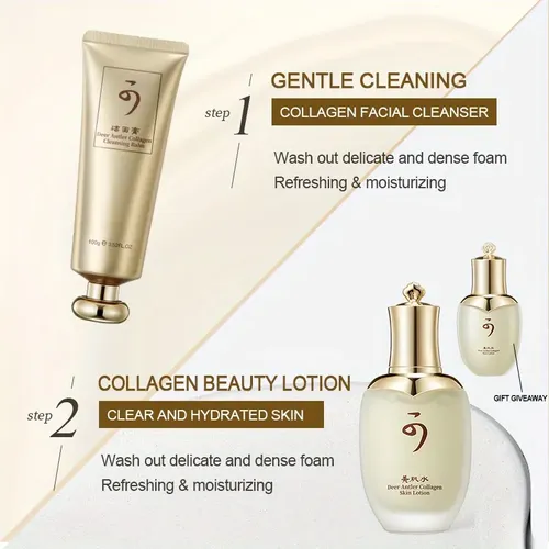 Set Facial De Colágeno 8 Pzs Hidratante Para Mujer