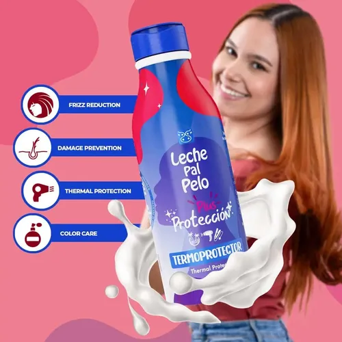 Crema Capilar Leche Pal Pelo 440ml Protector Térmico Aloe Ve
