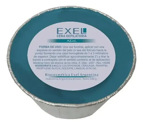 Cera Depilatoria Elastica Profesional Exel Azul X 200 Grs