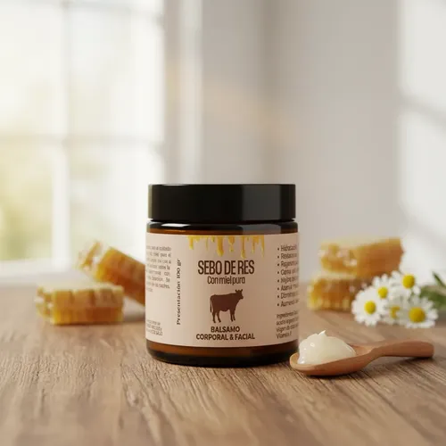 Crema De Sebo De Res Con Miel Pura. Cicatrices Dermatitis