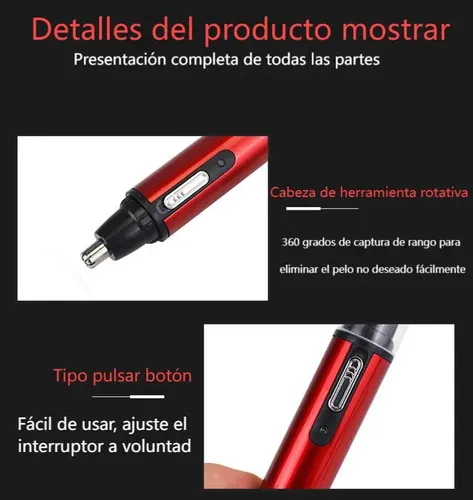 B Recortador Eléctrico Y Recargable De Vello De Nariz Y Z
