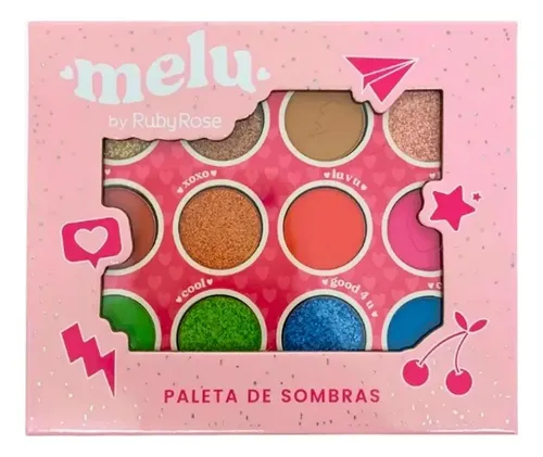 Paleta Sombras De Ojos 12 Tonos Ruby Rose By Melu