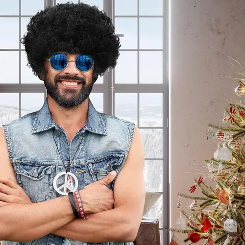 /peluca Disco Y Gafas De Sol Conjunto De Accesorios Para Gold
