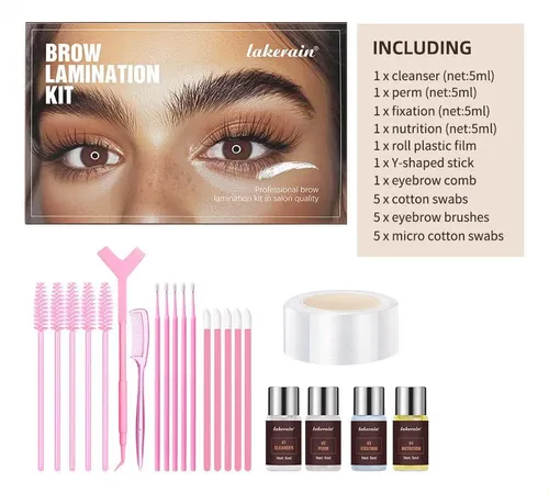 Kit De Laminación De Cejas Lakerain: Juego Completo Para Mas