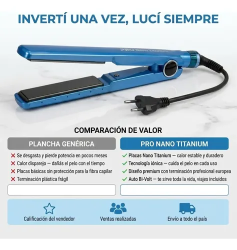 Planchita De Pelo Pro Nano Titanium Nano Titanium