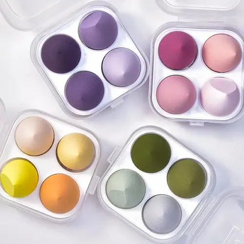 Esponjas De Maquillaje Beauty Blender 4 Piezas Húmedas Y Sec