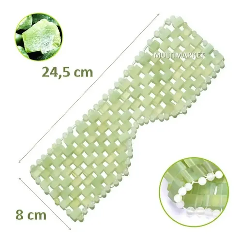 Antifaz Mascara De Ojos Relajante Piedra Jade Verde