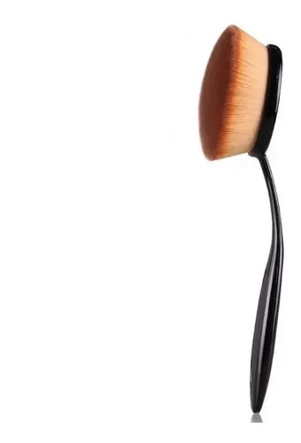 Set Brochas Maquillaje Oval X 10 Un. Con Caja Belleza Makeup