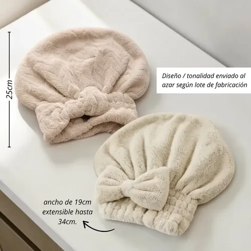Turbante Moñito Para Cabello Mujer Gorro Toalla Cofia
