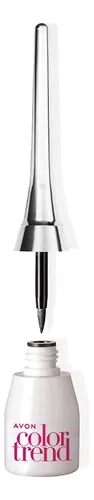 Delineador Líquido Metalizado Avon Color Trend Plata
