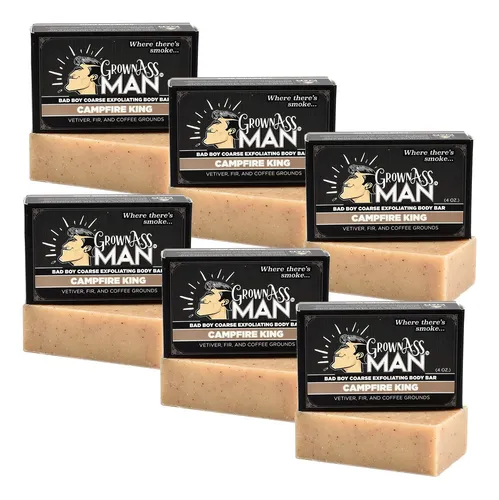 Barra Corporal Grown Ass Man Co. 113g, Paquete De 6  Exfol