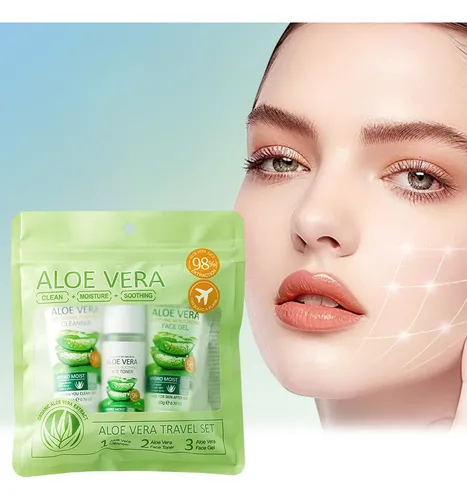 Kit Viaje Aloe Limpiador Tónico 20ml+20g+20g 3pcs