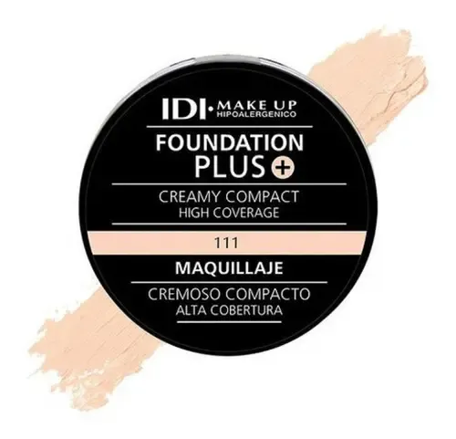 Maquillaje Idi Hd Compacto Cremoso Hipoalergenico Plus Tono 111