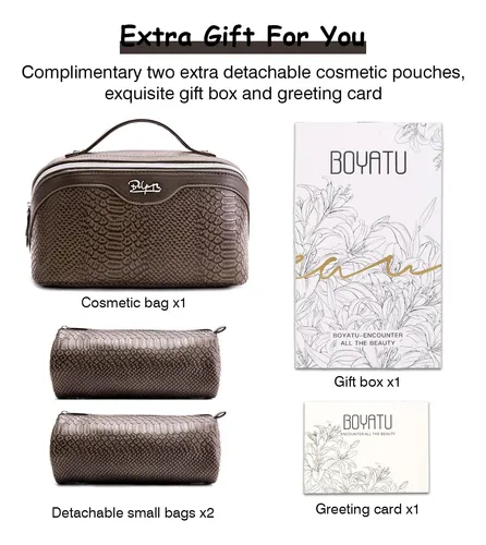 Boyatu Bolsas De Maquillaje De Viaje Para Mujeres: Juego De