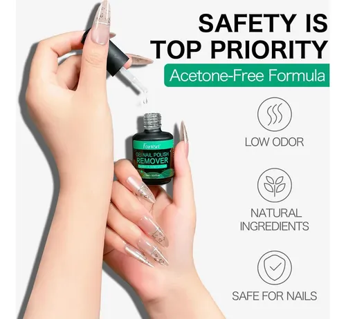 Kit Removedor Esmalte Gel Fanisn 2x15ml Sin Acetona