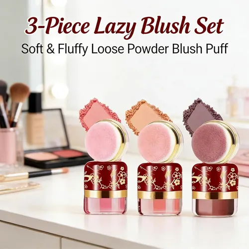 Set De Rubor Lazy De 3 Piezas, Para Todos Los Tonos De Piel