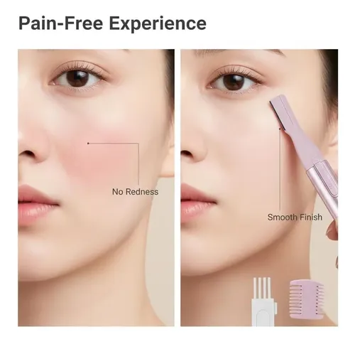 Depiladora Facial Cejas Mujer Recargable Piel Sensible