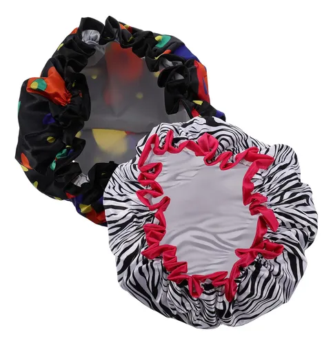 Gorros De Baño Creativos De Satén De Doble Capa, 2 Unidades As Shown