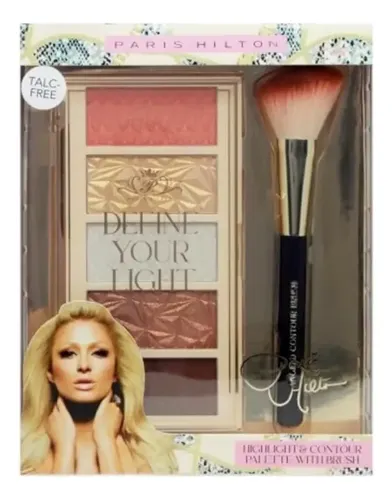 Paleta Sombra De Ojos Rubor Contorno Con Brocha Paris Hilton