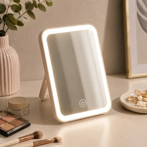 Espejo Con Luz De Maquillaje Tocador Portatil Luzen Cosmetic