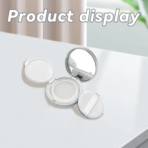 Compacto Para Base Cushion Blanco Plateado Portátil 15g