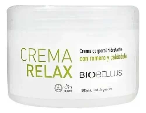 2 Crema Masajes Relax Desconfracturantes Biobellus 500g Fragancia Mentolada