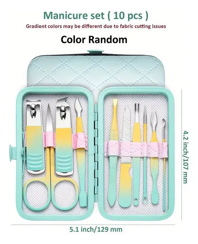 Set De Manicura Gradient Colors, 1 Juego De Cortaúñas