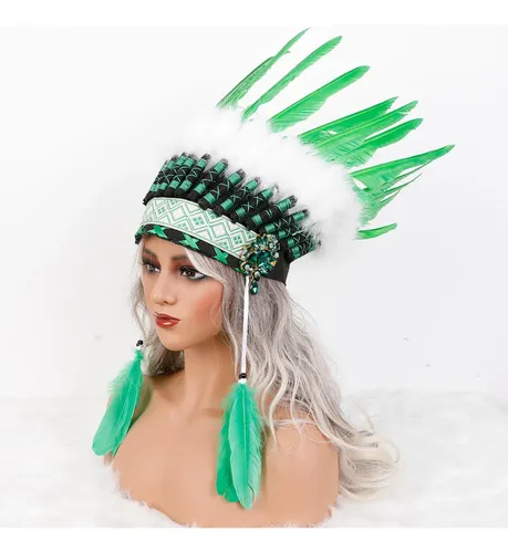 Diadema Tradicional Con Forma De Plumas Para Juegos De Rol