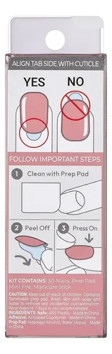 Uñas Postizas Bliss | Impress Color Press-on Nails Adhesivas Color Rosa Petal Pink
