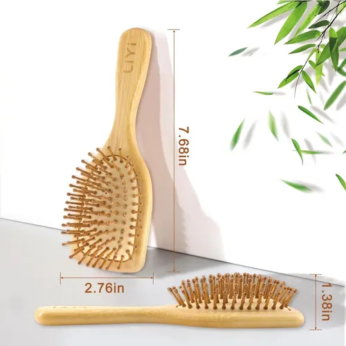 Liyi Cepillo De Bambú Para El Crecimiento Del Cabello Con Ba