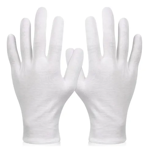 Guantes Algodón Blancos Xl Hidratantes Para Manos Secas