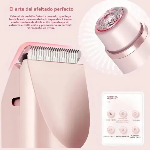 Maquinilla De Afeitar Y Depiladora Eléctrica 2 En 1 Para Muj