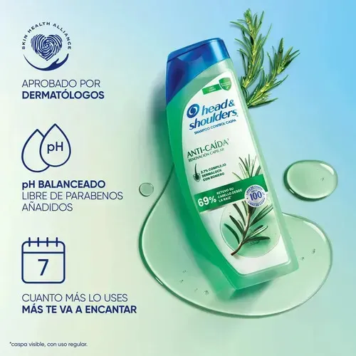 Shampoo Anticaída Romero 650ml Head & Shoulders